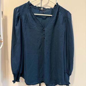 Tahari Deep Blue Blouse